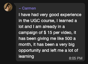 Carmen testimonial