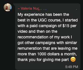 Valeria Nugu testimonial