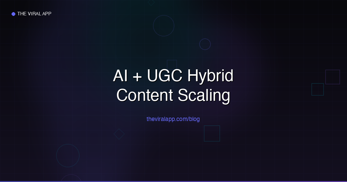 AI + UGC Hybrid Mastery: Scaling High-Volume Content for B2C App Virality in 2026